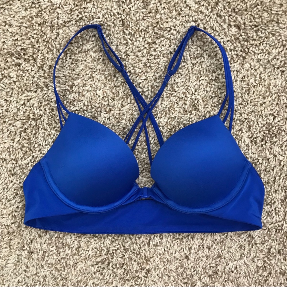 32A Royal Blue Bra with Strappy Back Details